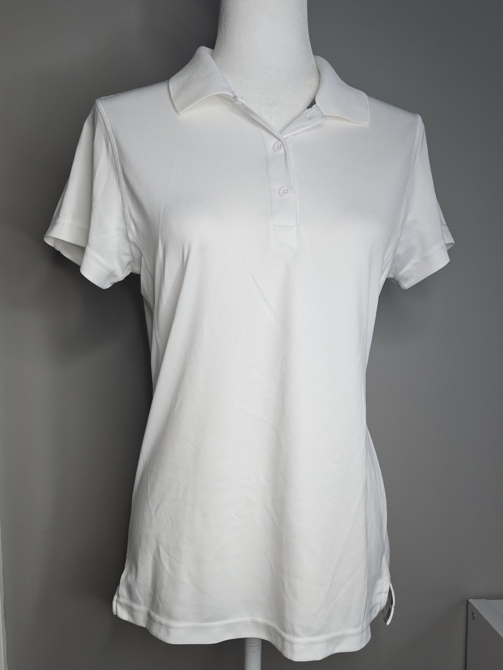 Champion White Women's Button-Down Polo Shirt